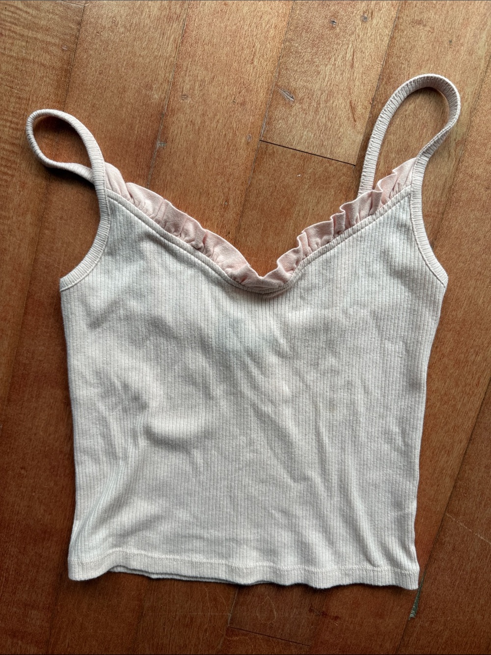 Forever 21 Blush Ribbed Scoop Neck Top